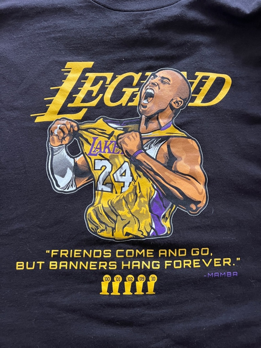 Kobe Bryant Legend Graphic Tee - Black & Yellow